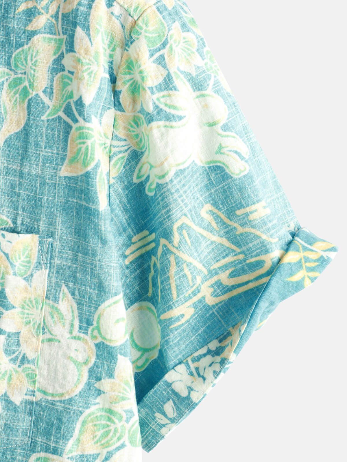 Camicia da spiaggia a maniche corte con bottoni e stampa floreale hawaiana da uomo