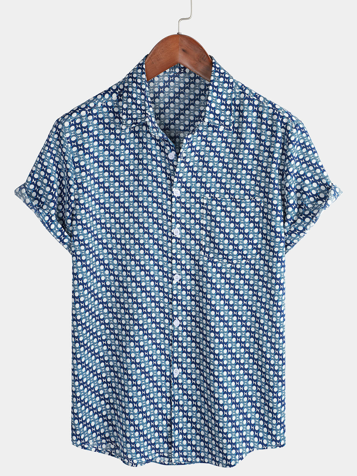 Camicia estiva casual da uomo a maniche corte