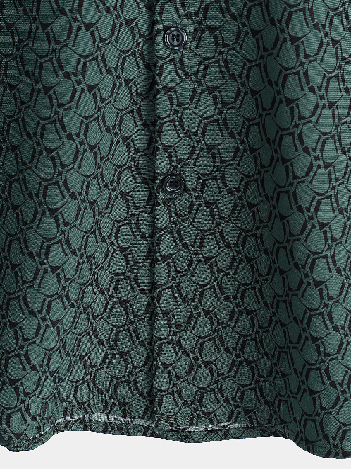 Camicia verde a maniche corte casual da uomo per le feste
