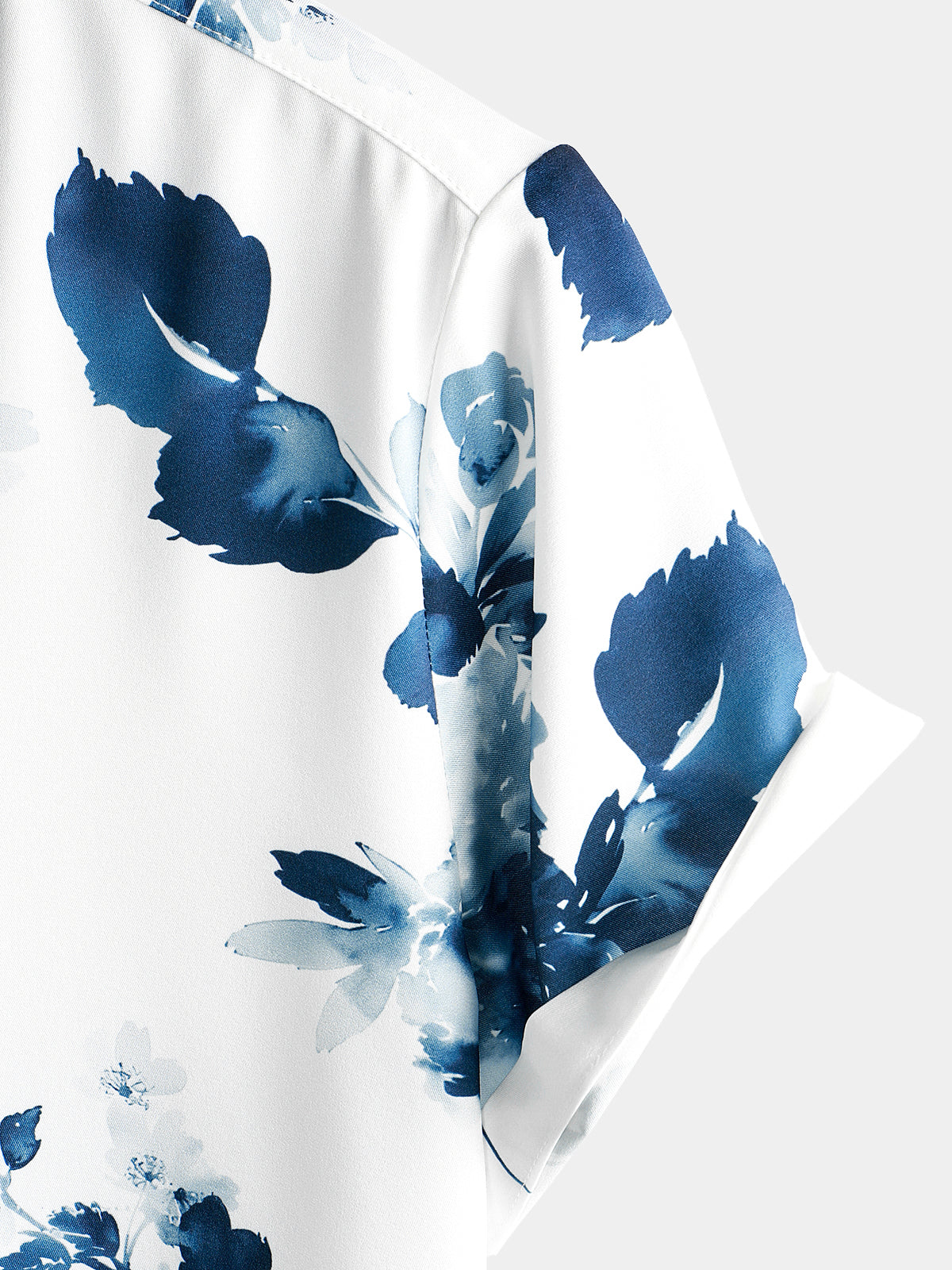 Camicia casual a maniche corte floreale per uomo