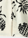 Camicia a maniche corte con stampa ananas in cotone da uomo