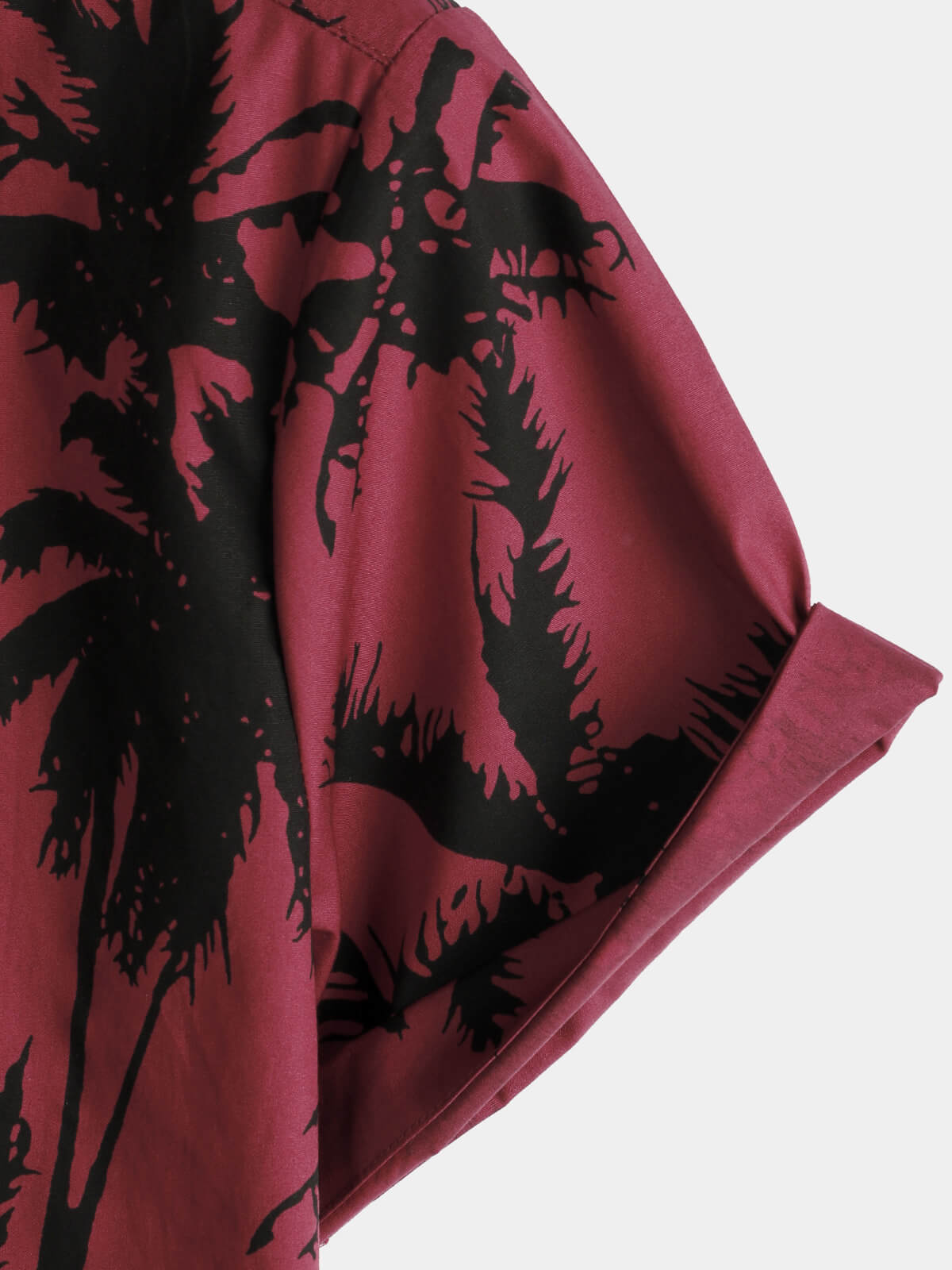 Camicia da uomo in cotone con stampa di palme