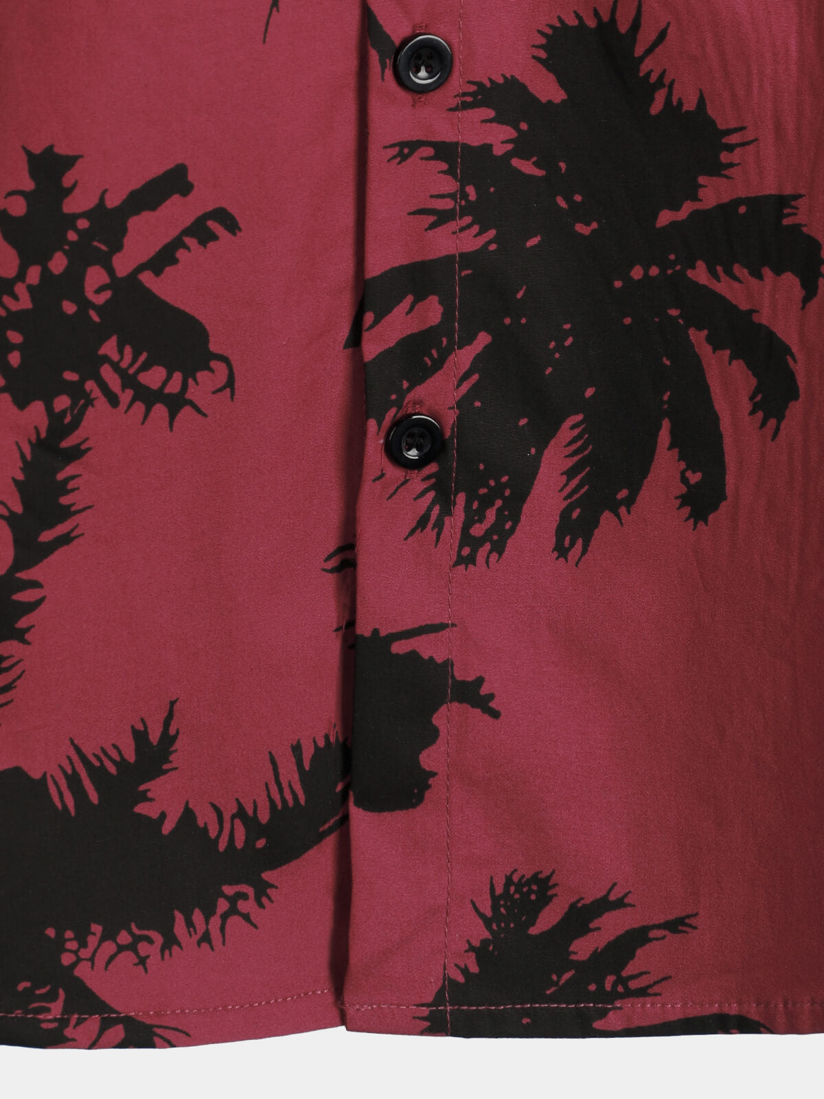 Camicia da uomo in cotone con stampa di palme