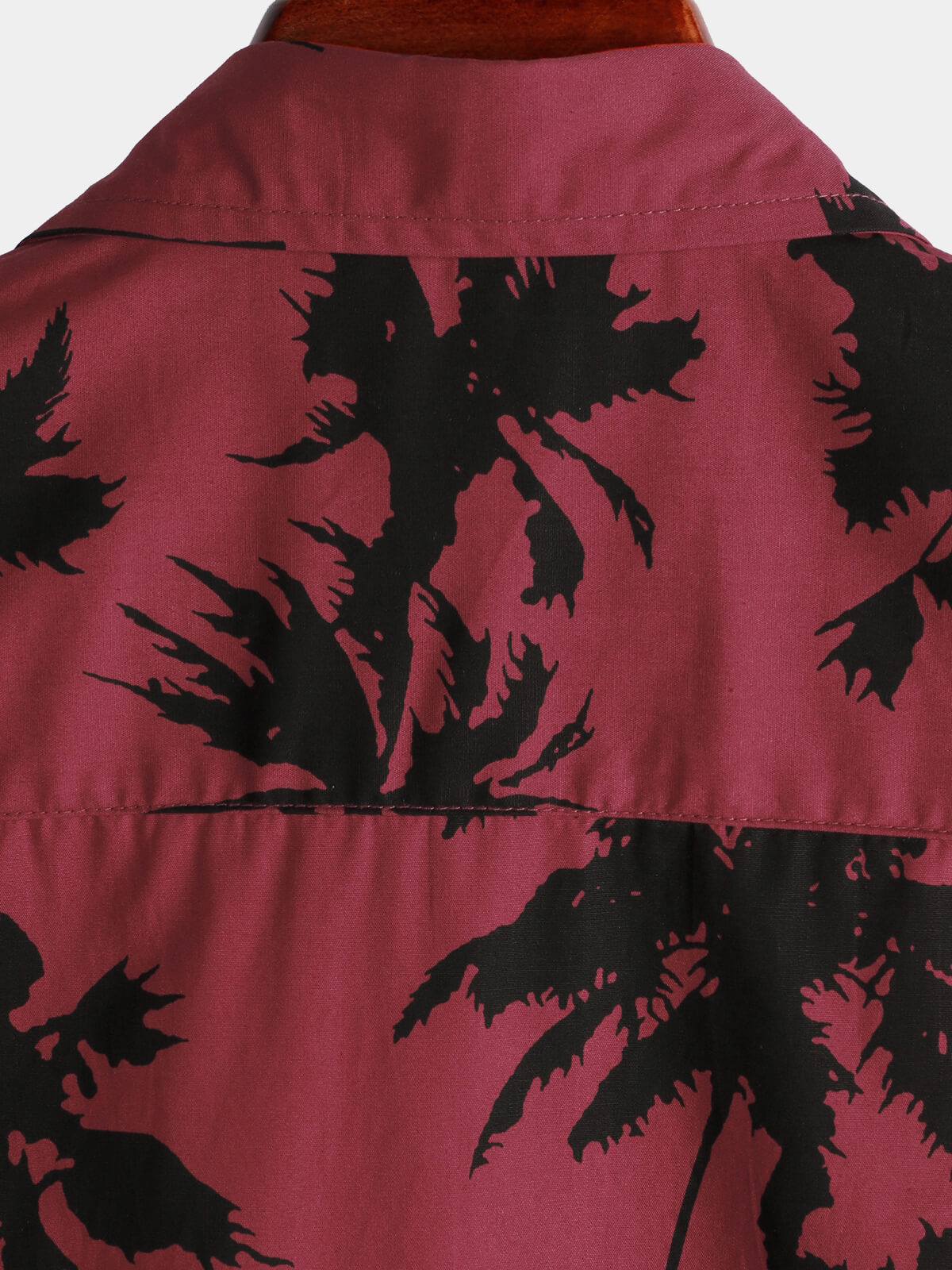 Camicia da uomo in cotone con stampa di palme