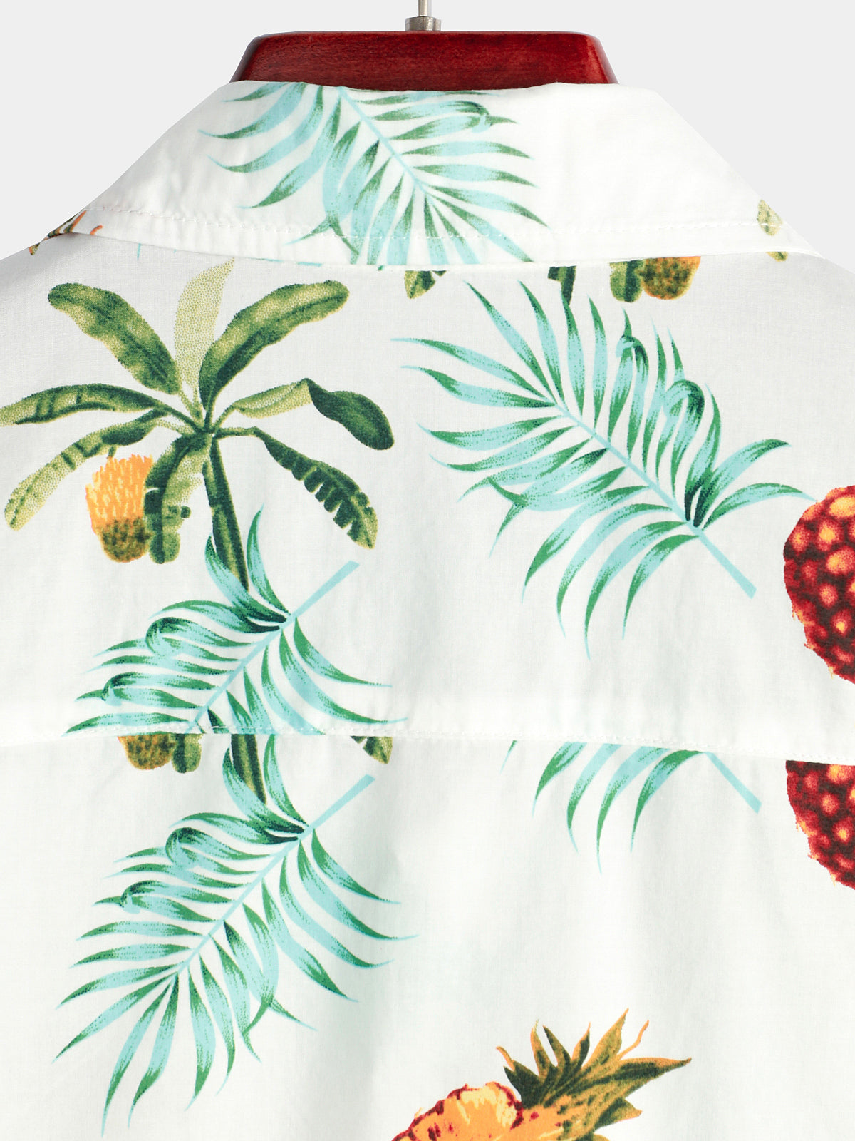 Camicia hawaiana corta da uomo con stampa di ananas