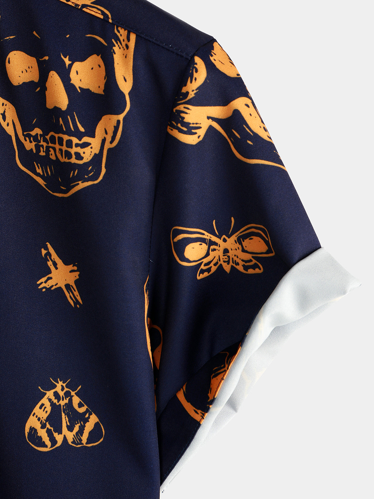 Camicia hawaiana a maniche corte con teschio da uomo