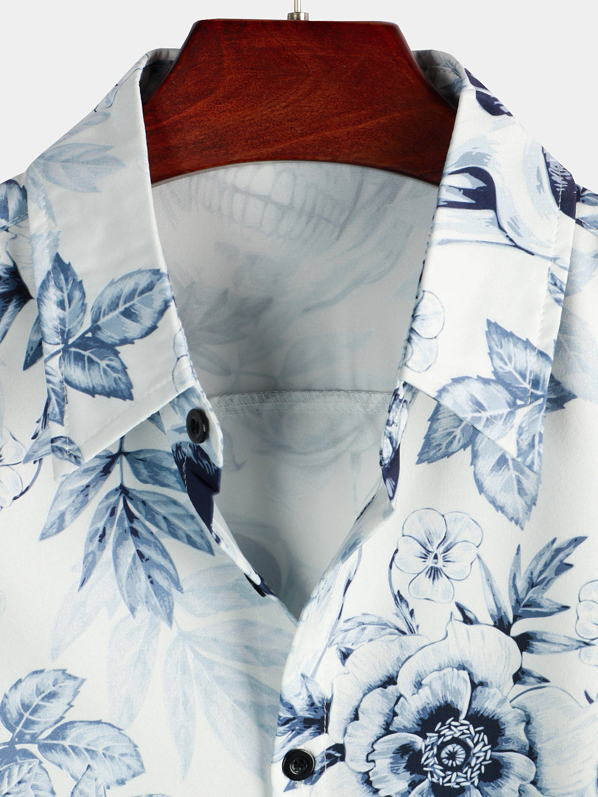 Camicia a maniche corte da uomo con stampa teschio e fiori