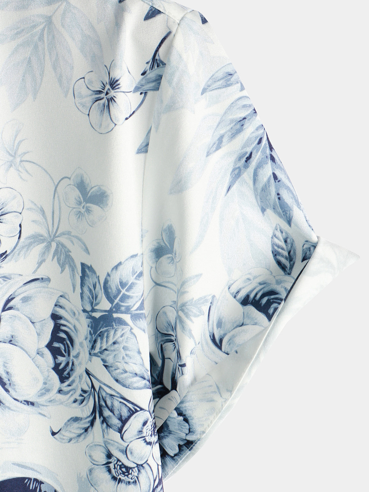 Camicia a maniche corte da uomo con stampa teschio e fiori