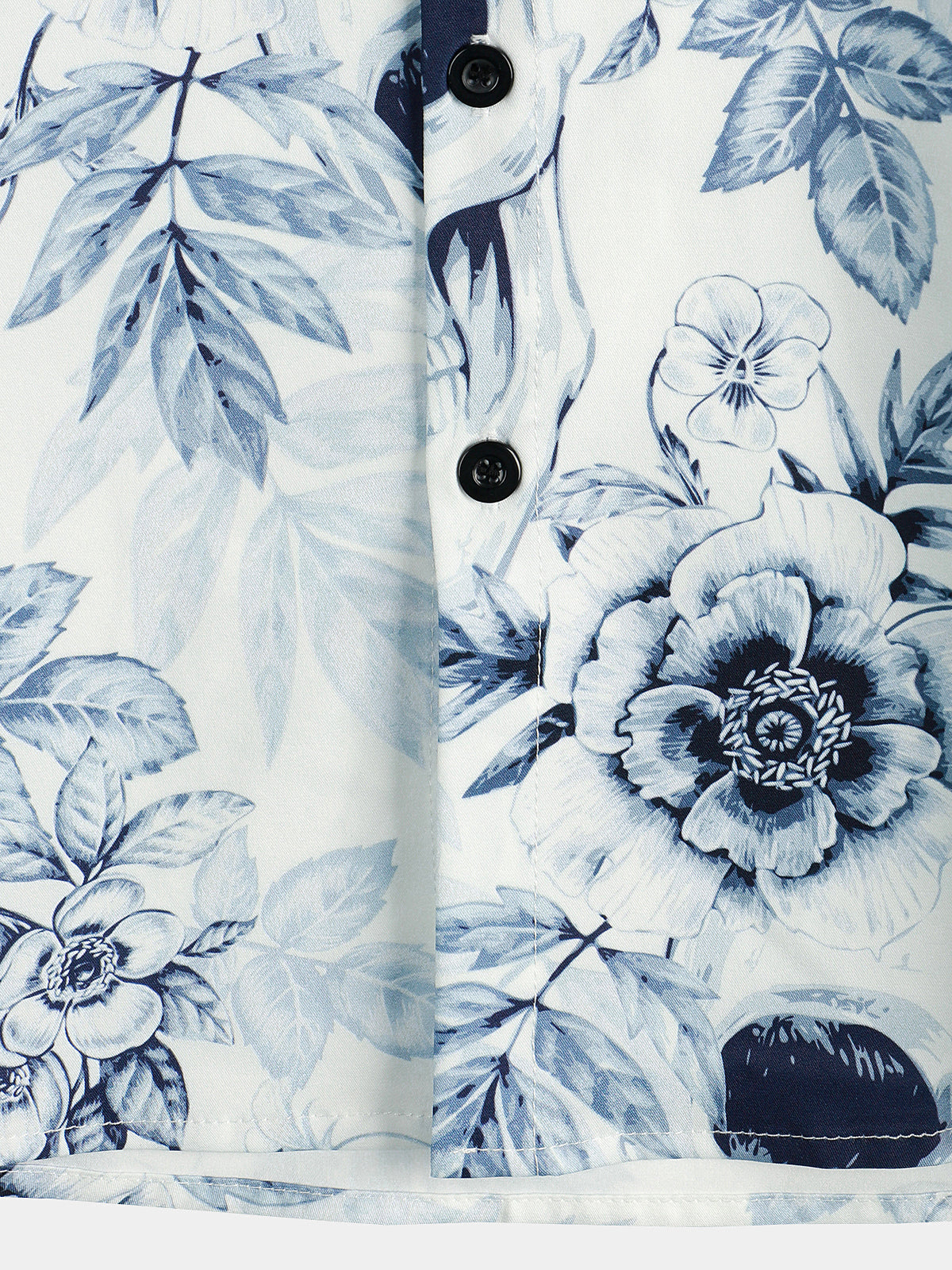 Camicia a maniche corte da uomo con stampa teschio e fiori
