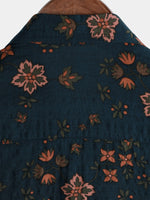 Camicia estiva da uomo in cotone motivo floreale