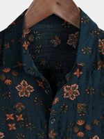 Camicia estiva da uomo in cotone motivo floreale