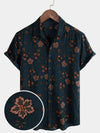 Camicia estiva da uomo in cotone motivo floreale