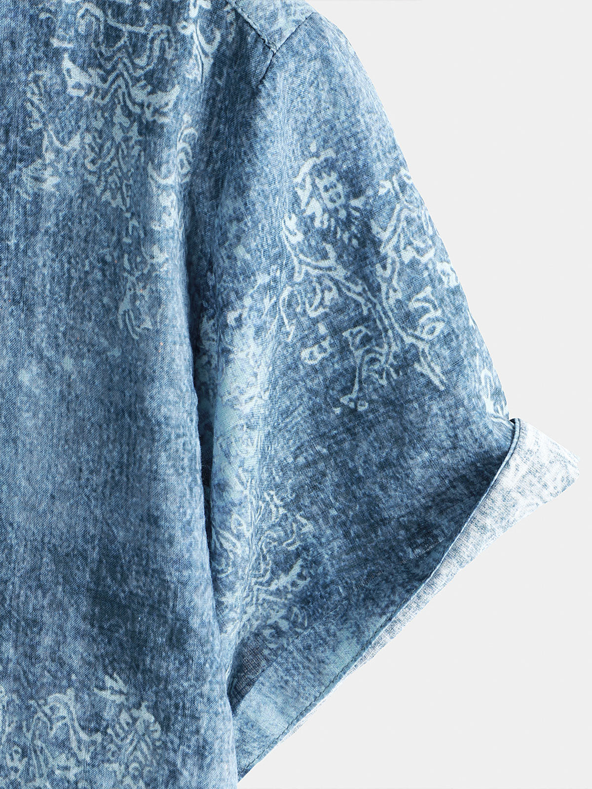 Camicia da uomo in cotone vintage azzurro chiaro