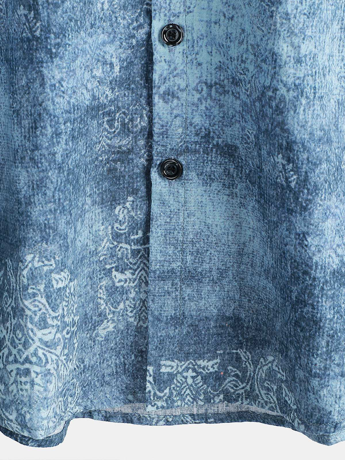 Camicia da uomo in cotone vintage azzurro chiaro