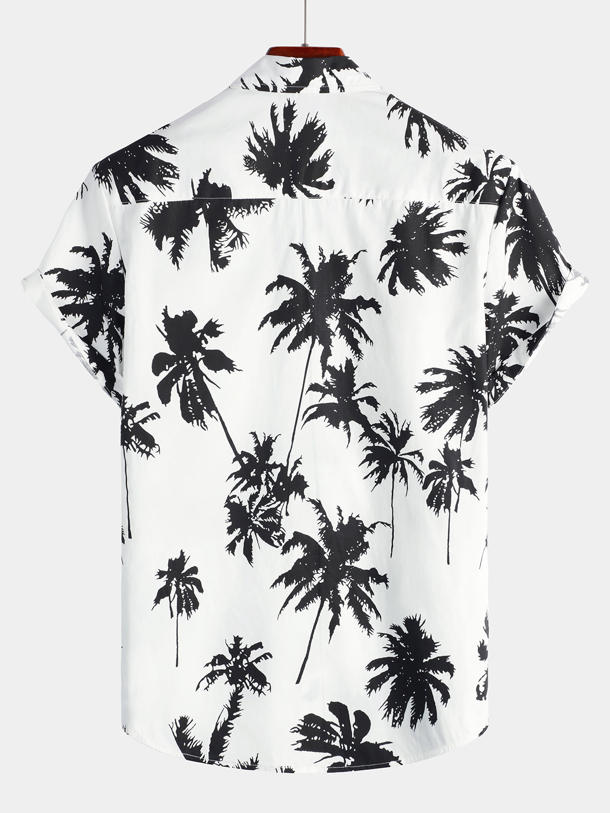 Camicia da uomo con stampa di palme tropicali