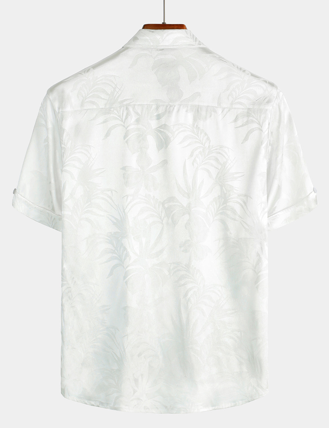 Camicia casual estiva in jacquard da uomo