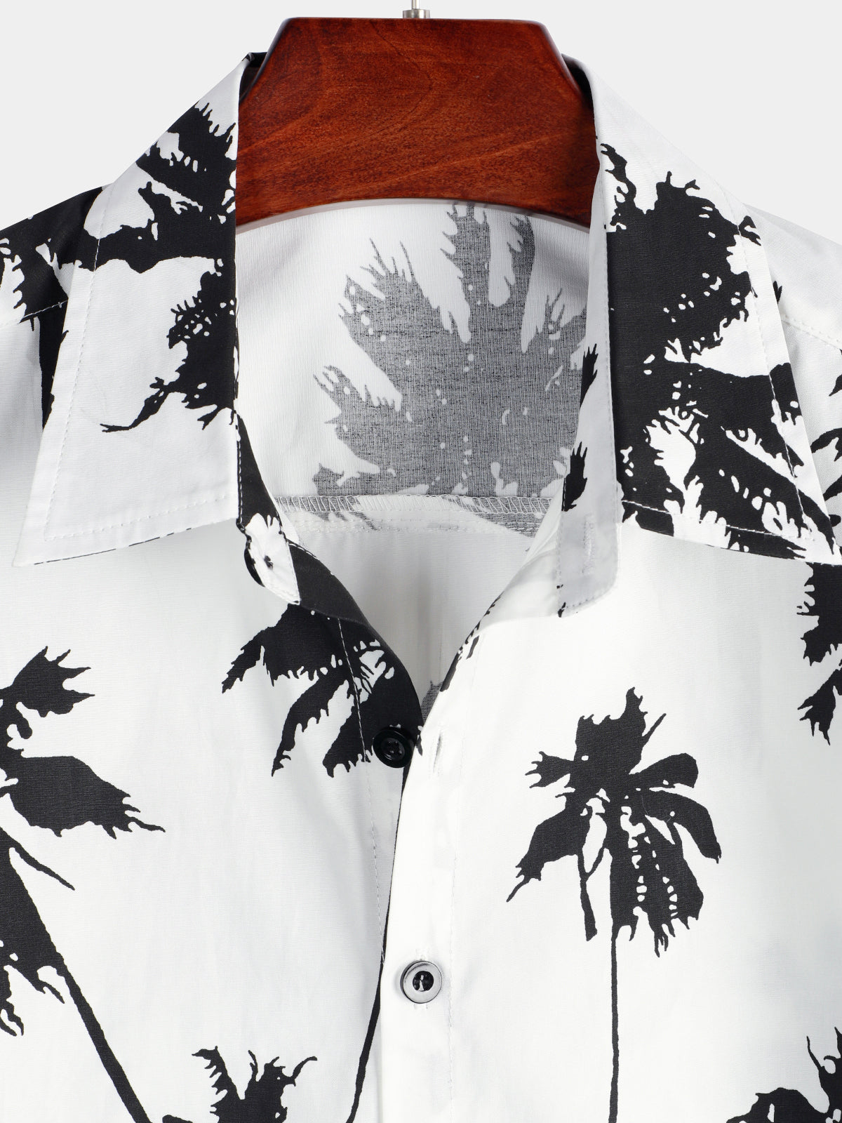 Camicia da uomo con stampa di palme tropicali