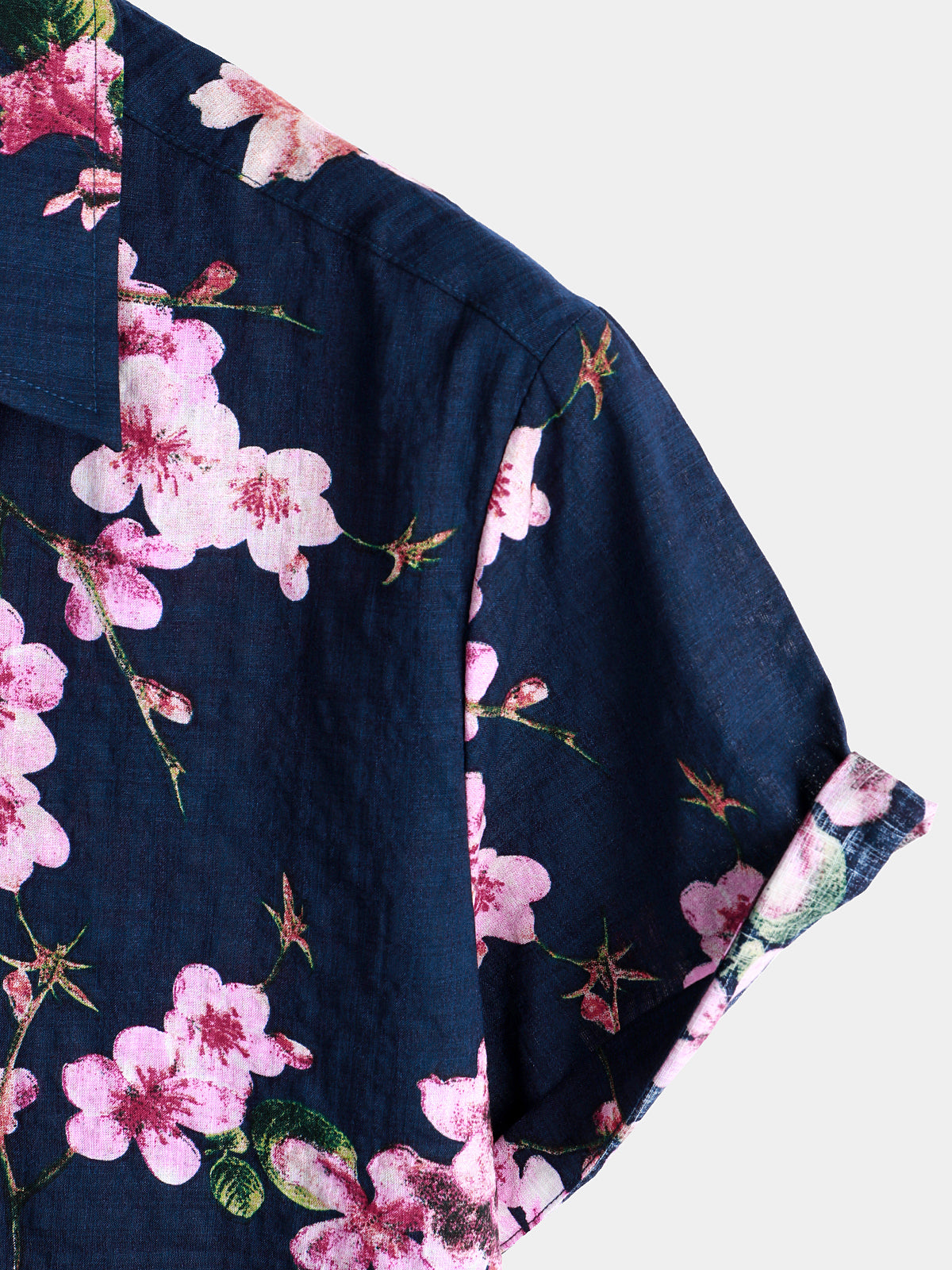 Camicia hawaiana tropicale da uomo in cotone floreale