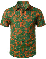 Camicia da uomo in cotone vintage a maniche corte