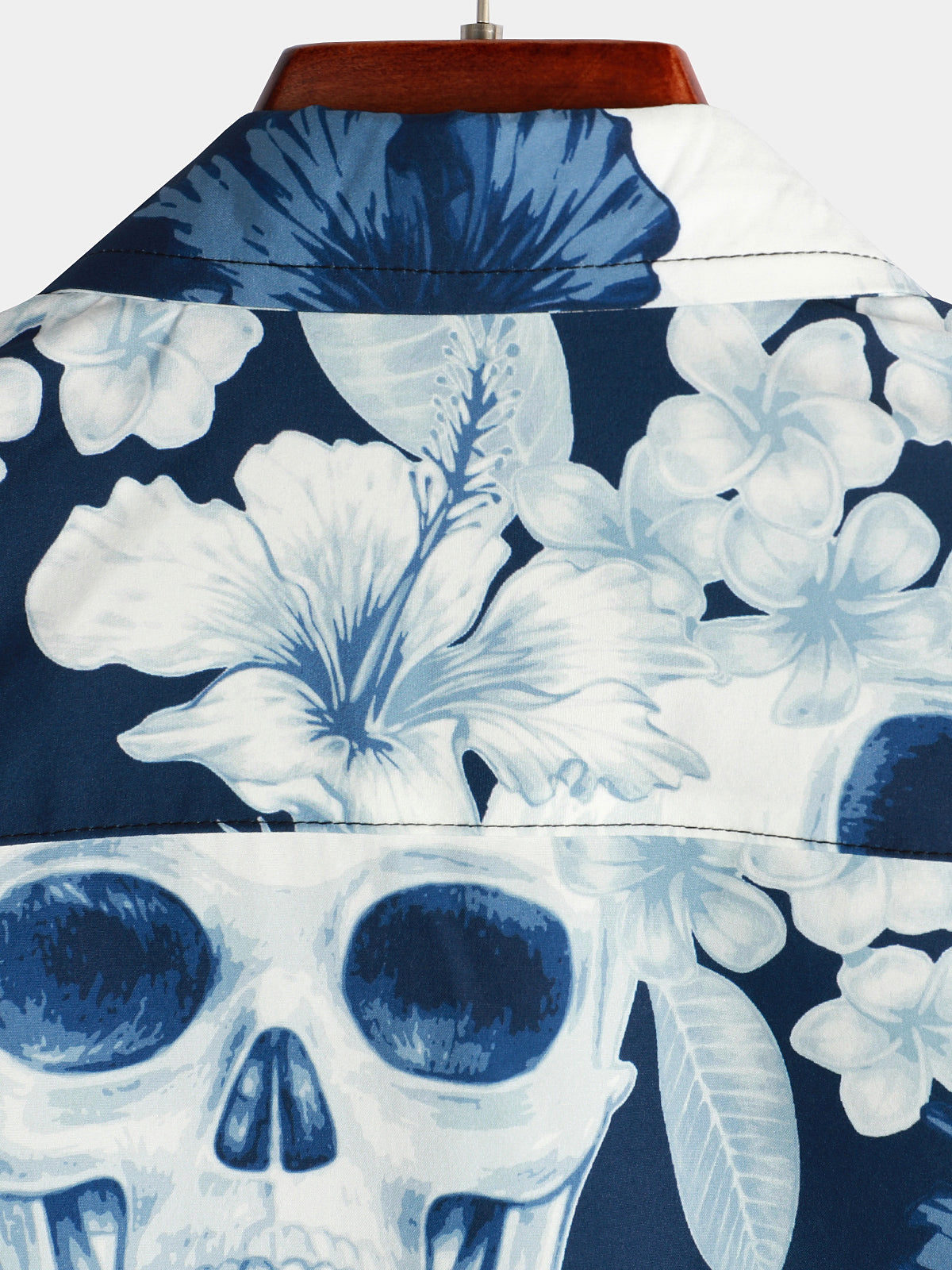 Camicia corta da uomo con stampa di teschi divertenti