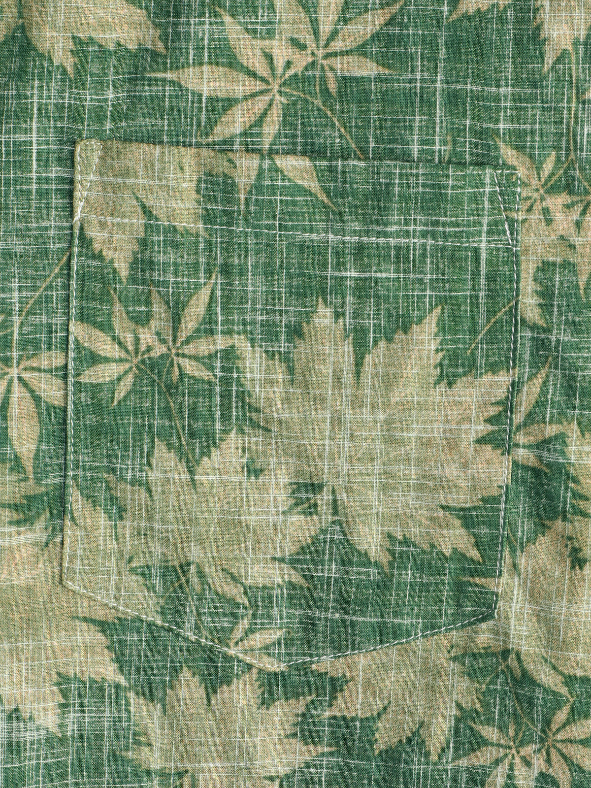 Camicia hawaiana retrò da uomo casual con tasca a foglia per le vacanze