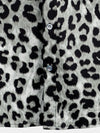 Camicia corta casual da uomo in cotone con stampa leopardata