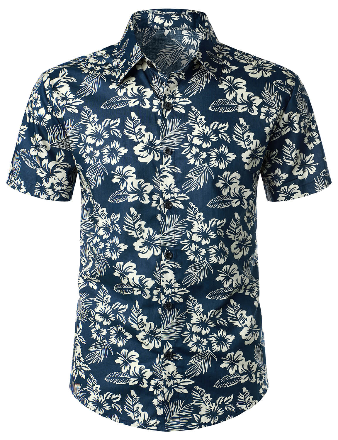 Camicia hawaiana a maniche corte in cotone traspirante da uomo