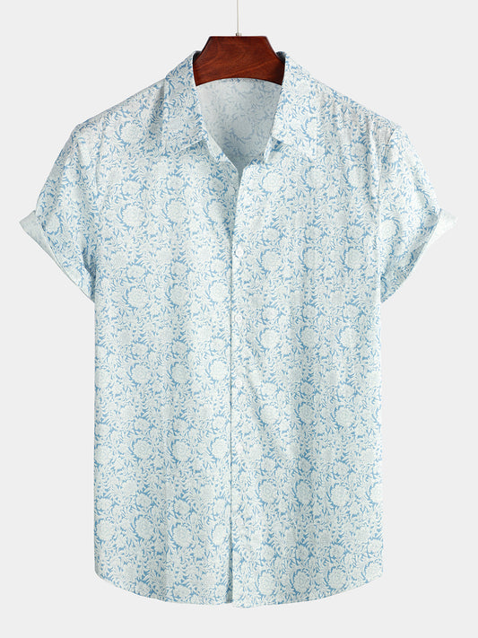 Camicia casual da uomo in cotone per le feste
