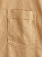 Camicia casual da uomo con colletto Henley a maniche corte
