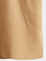 Camicia casual da uomo con colletto Henley a maniche corte