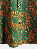 Camicia da uomo in cotone vintage a maniche corte