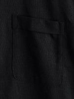 Camicia casual da uomo con colletto Henley a maniche corte