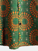 Camicia da uomo in cotone vintage a maniche corte