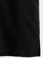 Camicia casual da uomo con colletto Henley a maniche corte