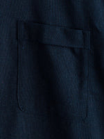 Camicia casual da uomo con colletto Henley a maniche corte