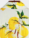 Camicia hawaiana estiva da uomo a maniche corte con stampa di limoni gialli tropicali